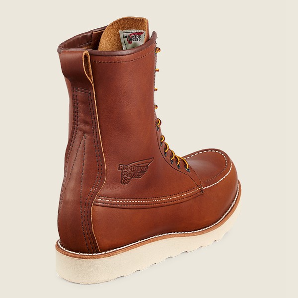 Work Støvler Herre - Red Wing Traction Tred - 8-Inch Soft Toe - Brune - GQKAFB-807